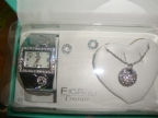 FIGARO COUTURE WATCH SET WITH NECKLACE AND EARRING