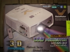OPTAVISION LCD HD 3D 1080P PROJECTOR NEW WITH SCRE